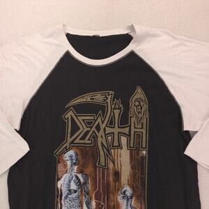 Death Human Band Long Sleeve Crew Neck T-Shirt Mens Size Medium M Black